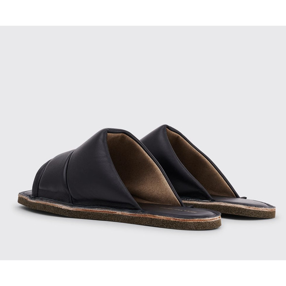 Dries Van Noten Leather Slides Black White FLAT MULES size EU 40 / US 7 main image 5